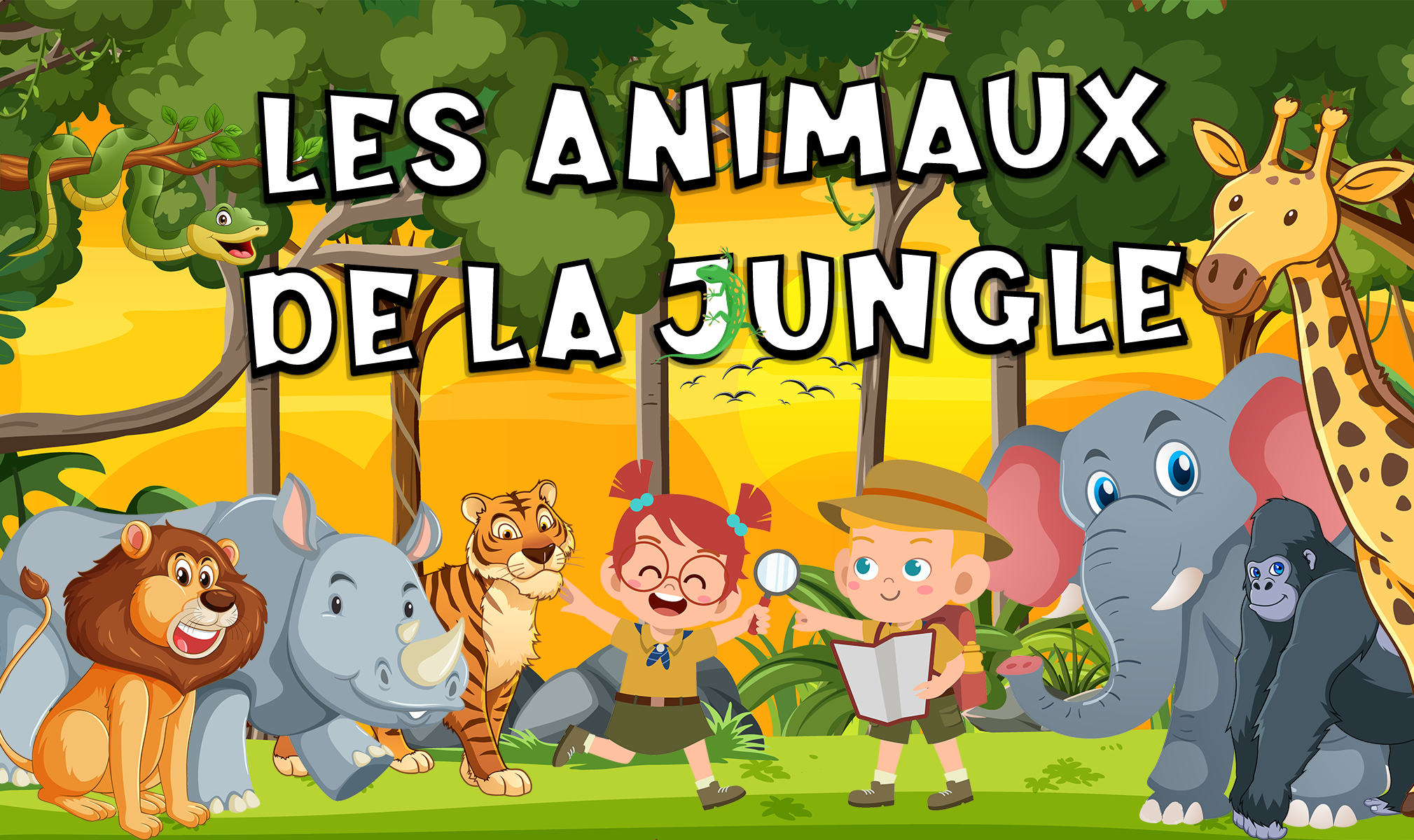 Vocabulario de los animales de la jungla y de la selva en francés