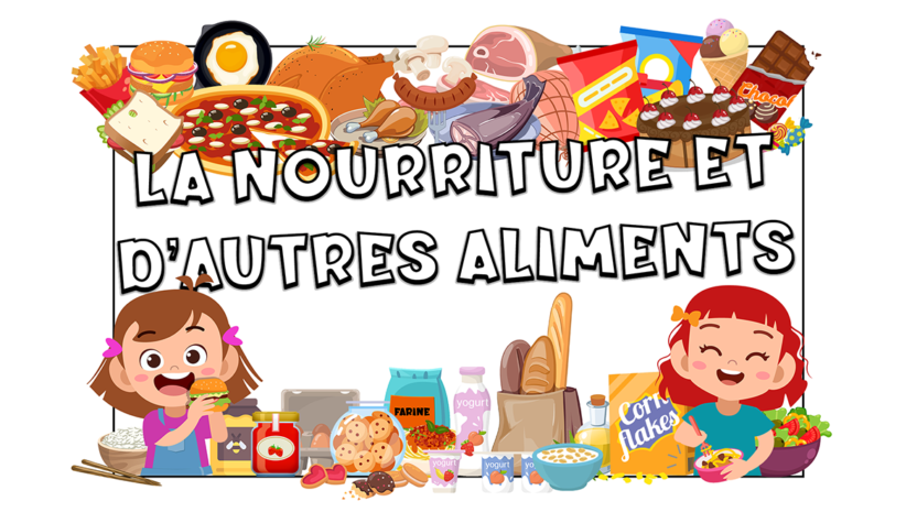 La comida y otros alimentos en francés