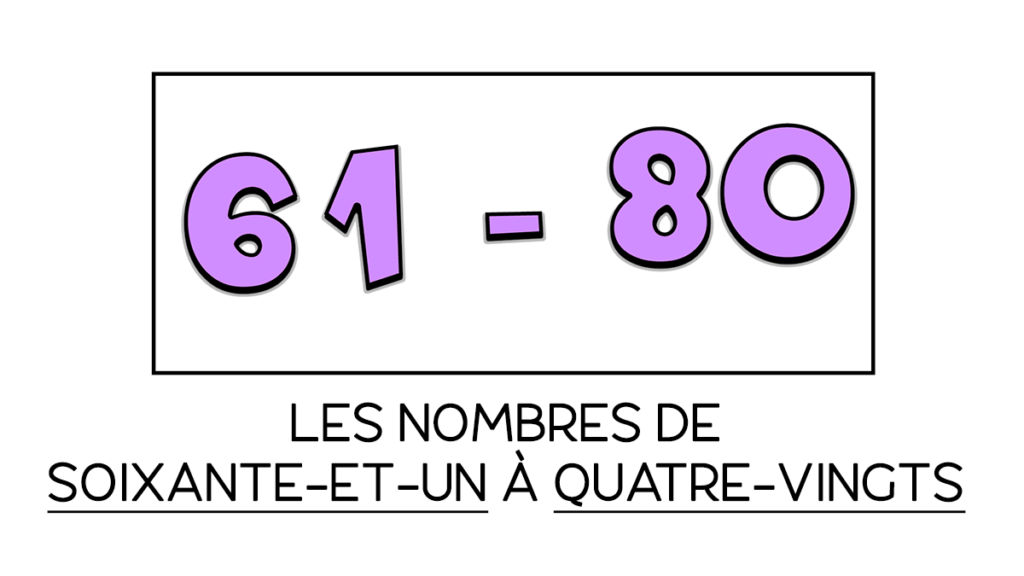 Los números del 61 al 80 en francés