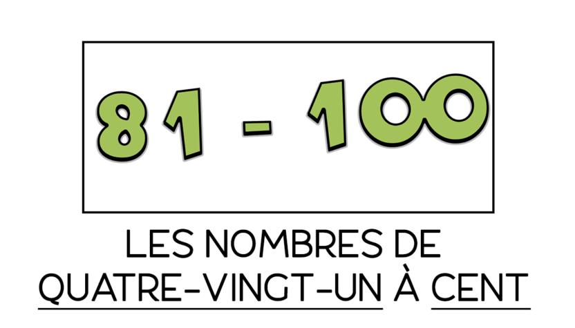 Los números del 81 al 100 en francés