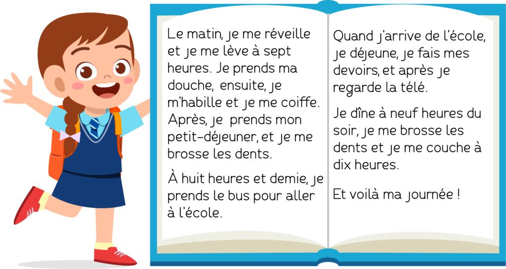 Mi rutina diaria en francés