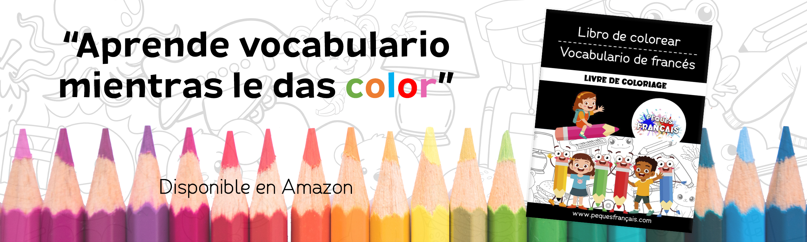 Libro de colorear vocabulario Peques Français